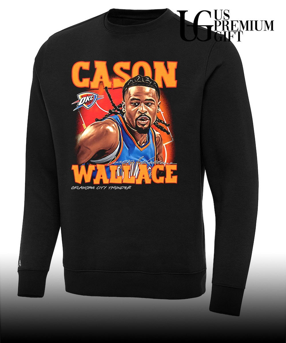 Cason Wallace Oklahoma City Thunder NBA 2026 signature graphic shirt