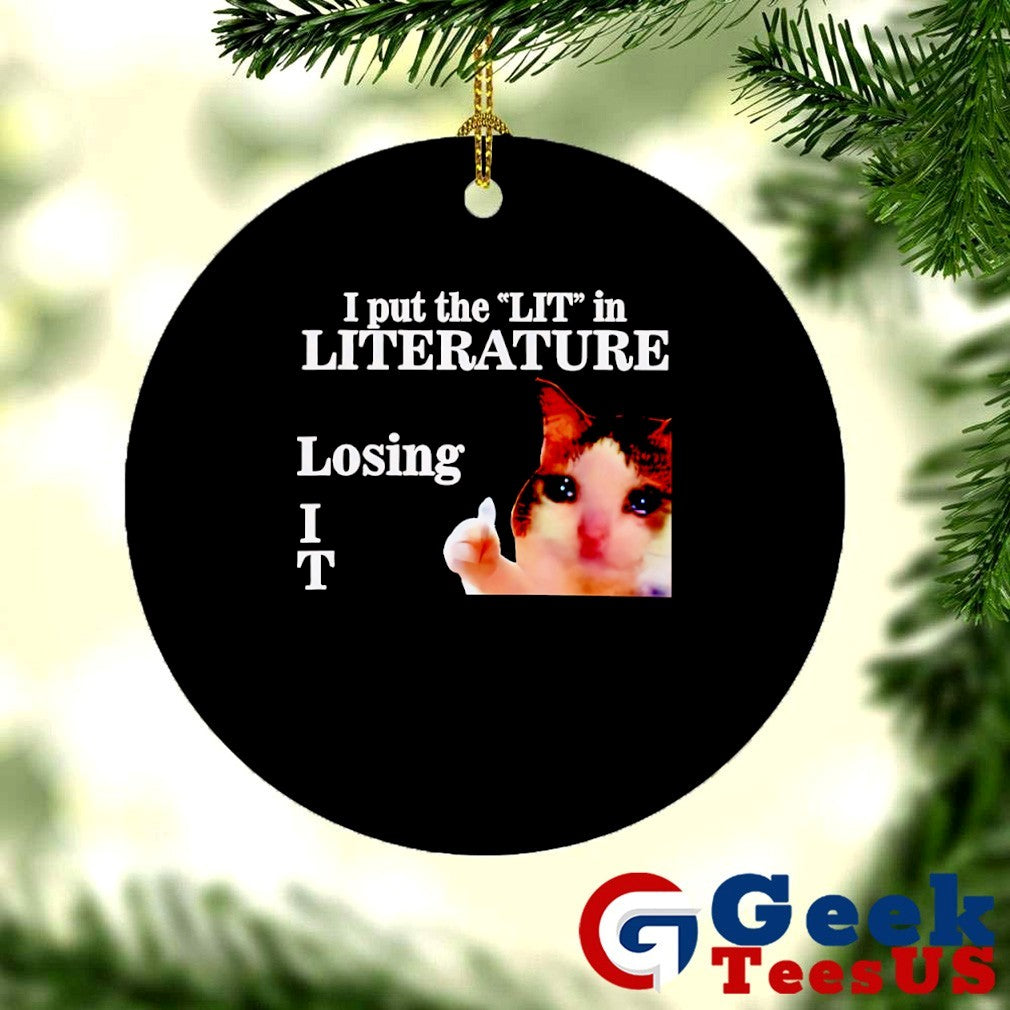 Cat I put the lit in literature losing it shirt