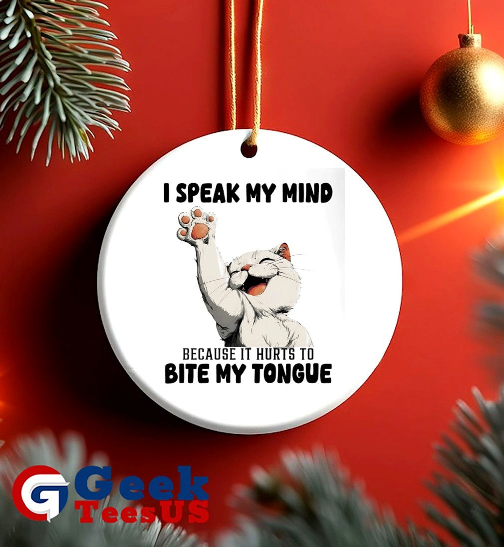 Cat I speak my mind because it hurts to bite my tongue shirt