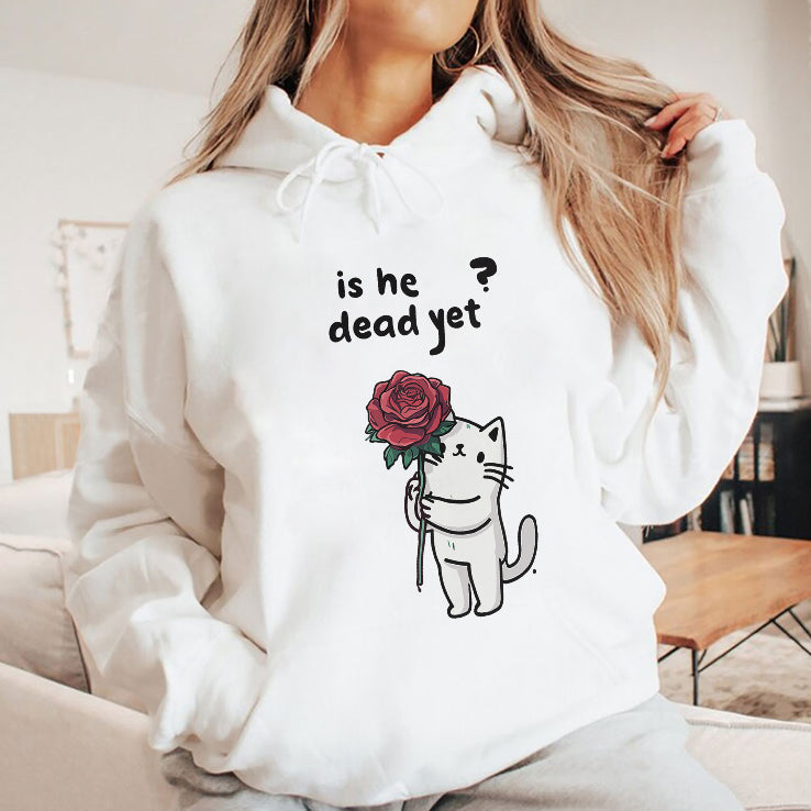 Cat Is He Dead Yet T Shirt