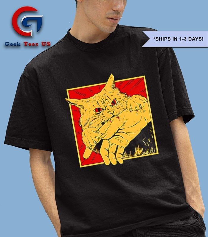 Cat bite hands shirt
