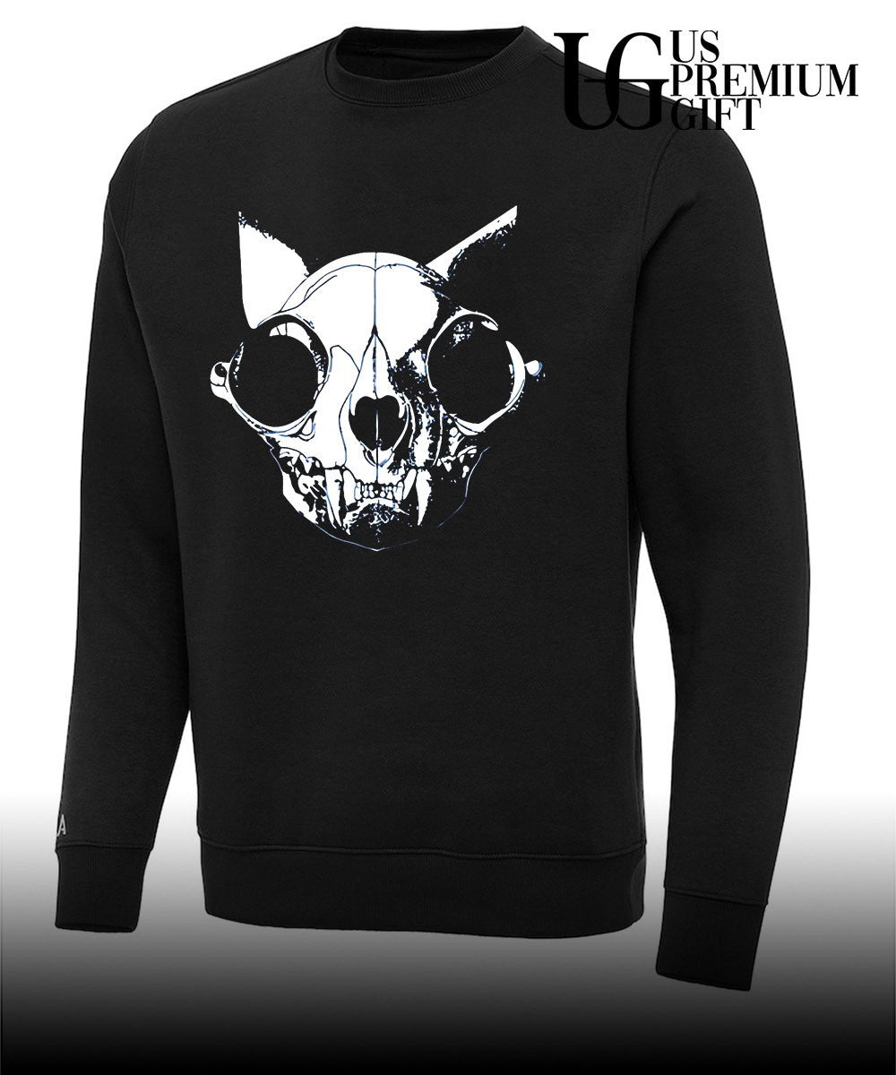 Cat skull logo shirt