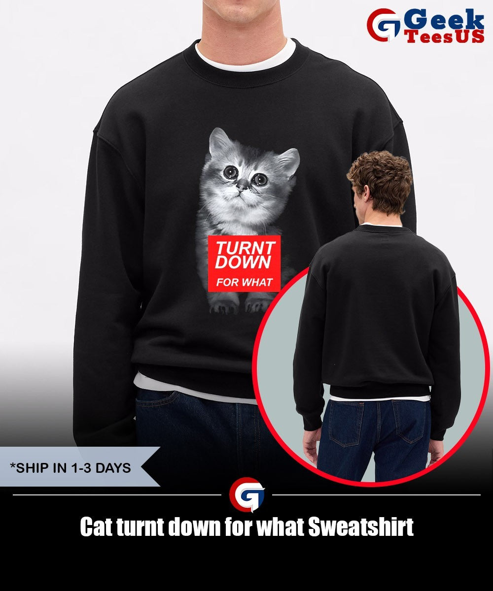 Cat turnt down for what shirt