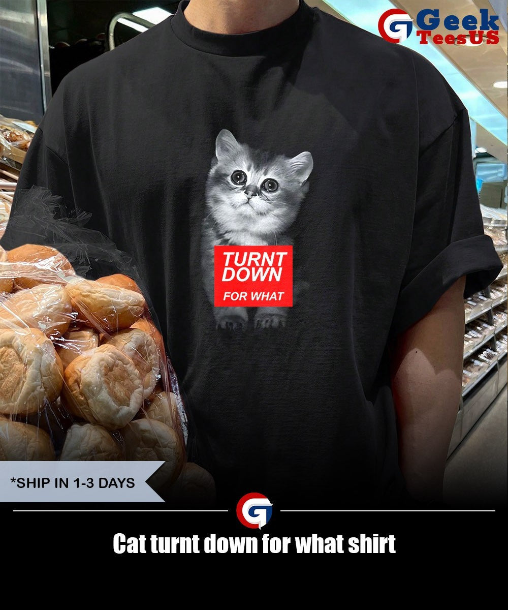 Cat turnt down for what shirt