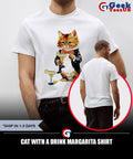 Cat with a drink Margarita shirt