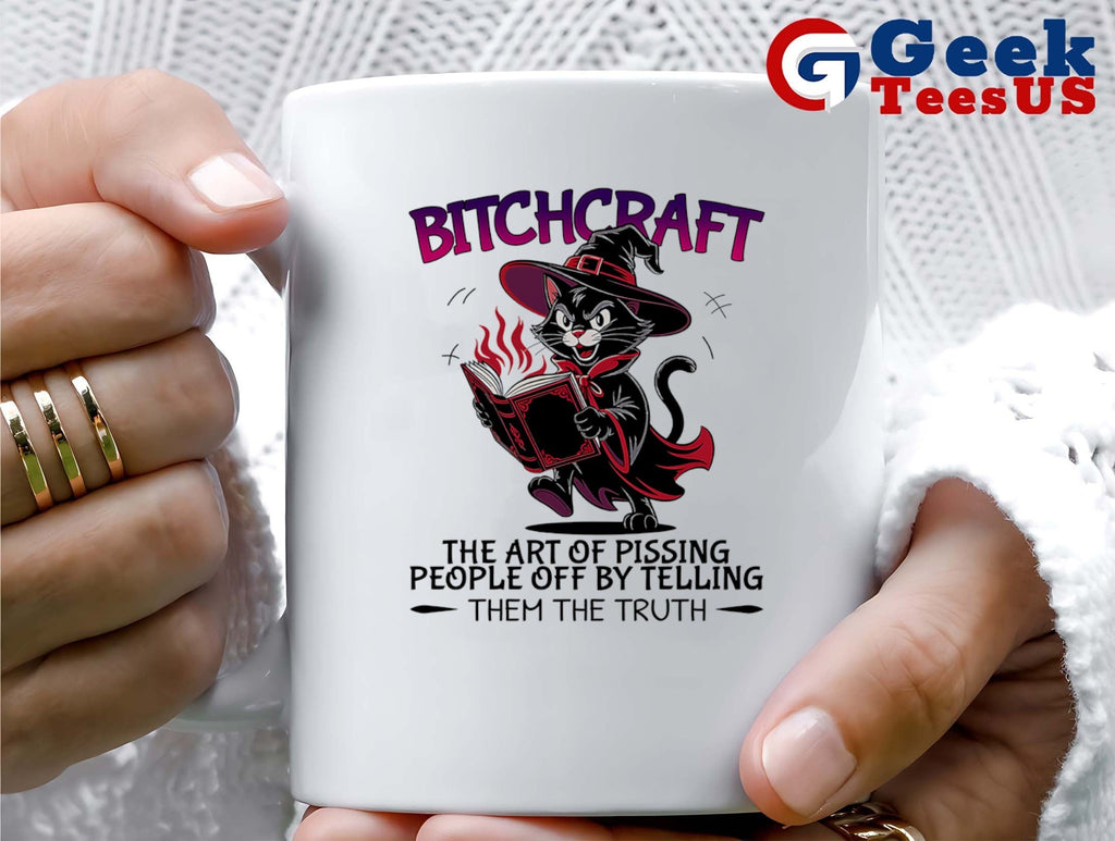 Cat wizard bitchcraft the art of pissing people off by telling them the truth shirt