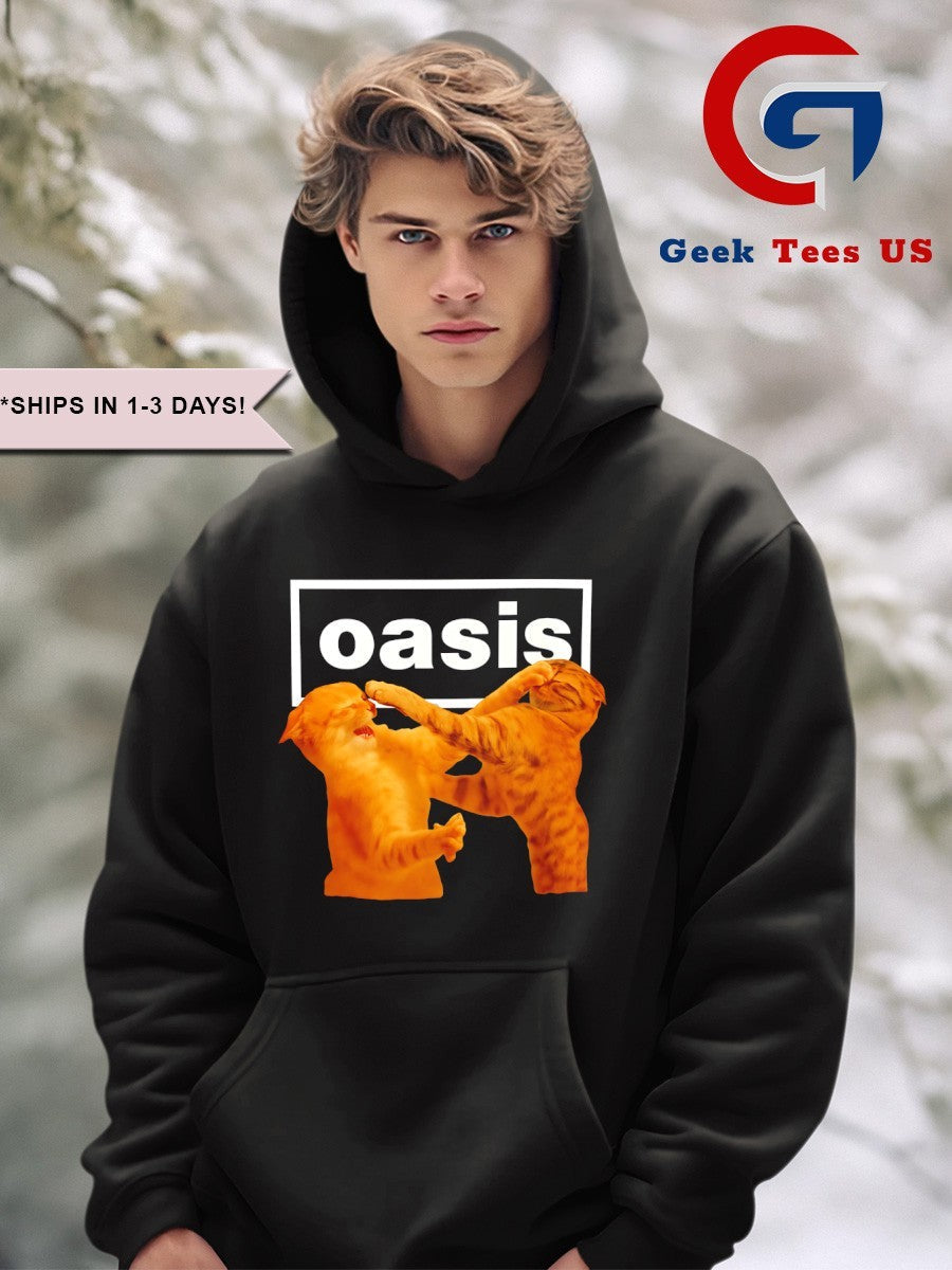 Cats fight Oasis shirt