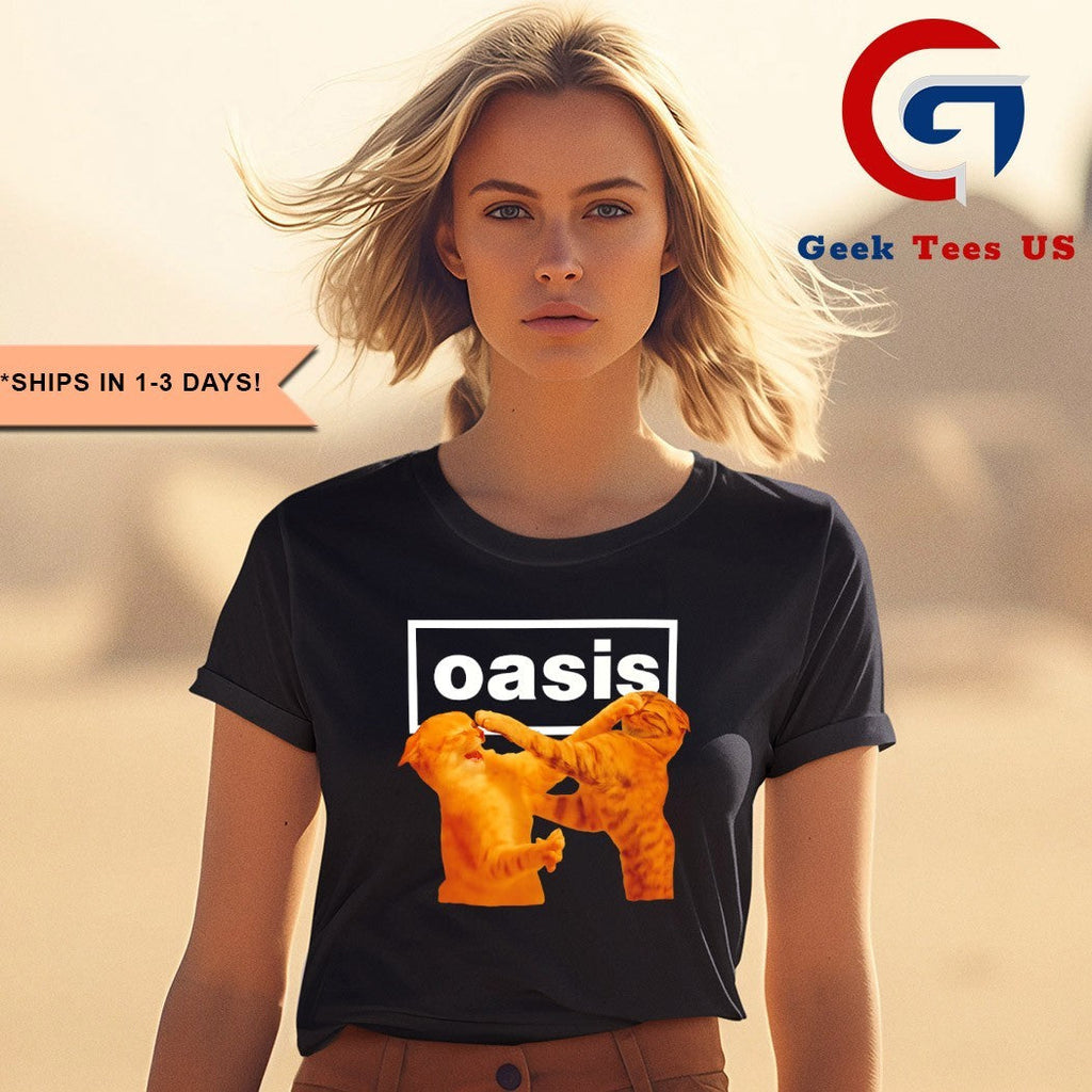 Cats fight Oasis shirt