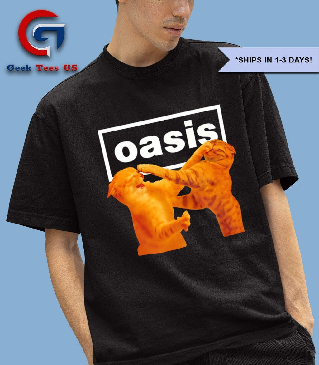 Cats fight Oasis shirt