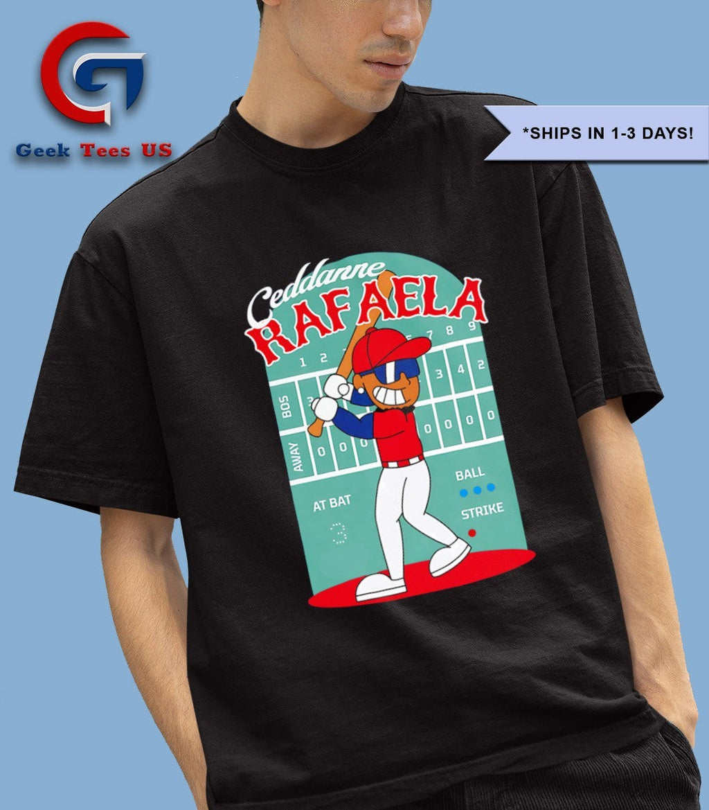 Ceddanne Rafaela player Boston Red Sox MLB Summer cartoon T-shirt