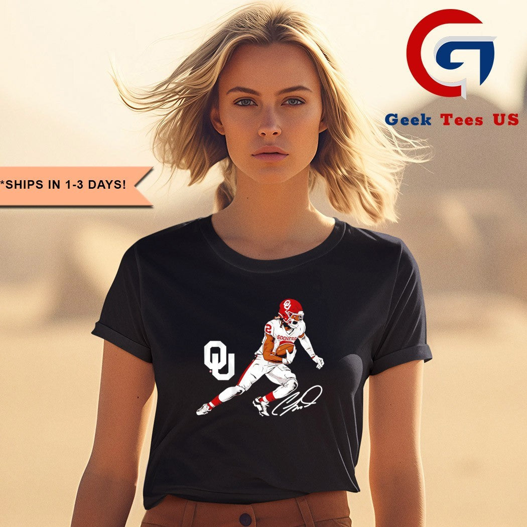 CeeDee Lamb Oklahoma Sooners football superstar pose signature shirt