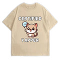 "Certified Yapper" Funny Meme Cat Tee - Unisex Graphic Tshirt
