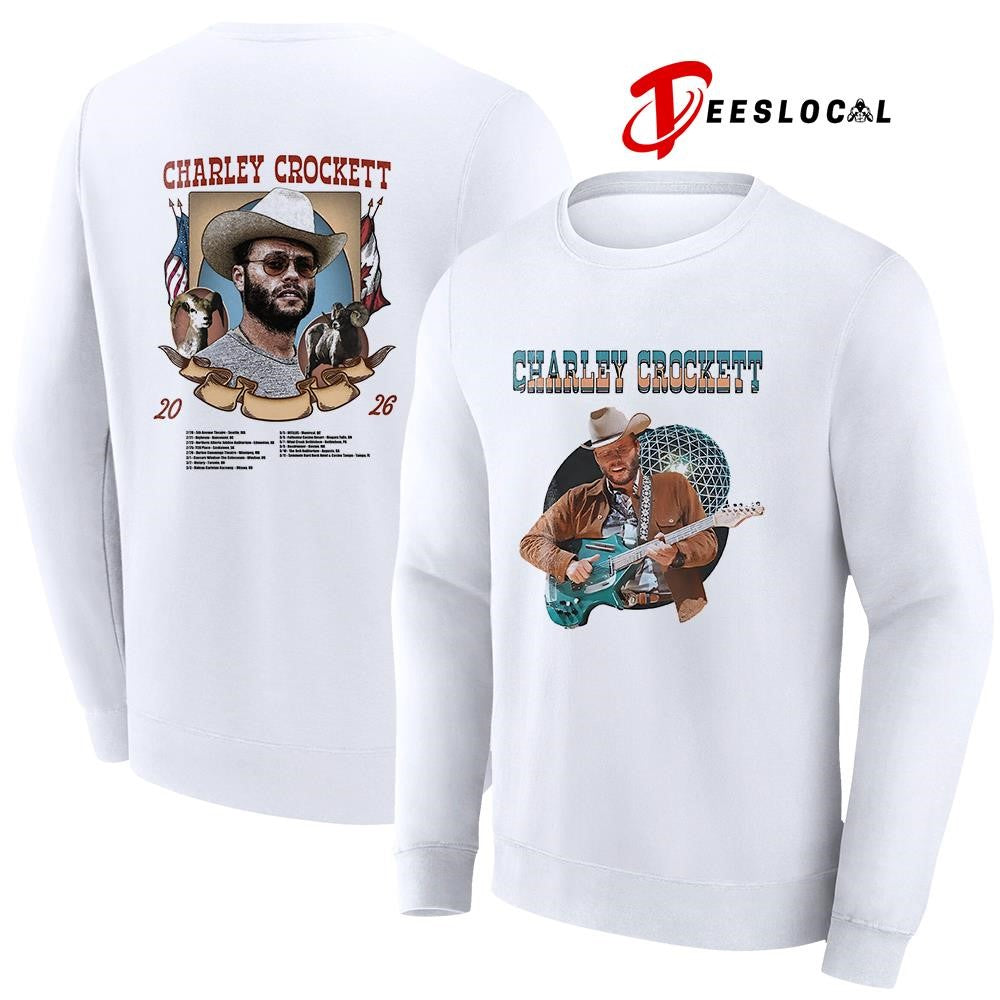 Charley Crockett North American 2026 tour Dollar a day graphic signature shirt