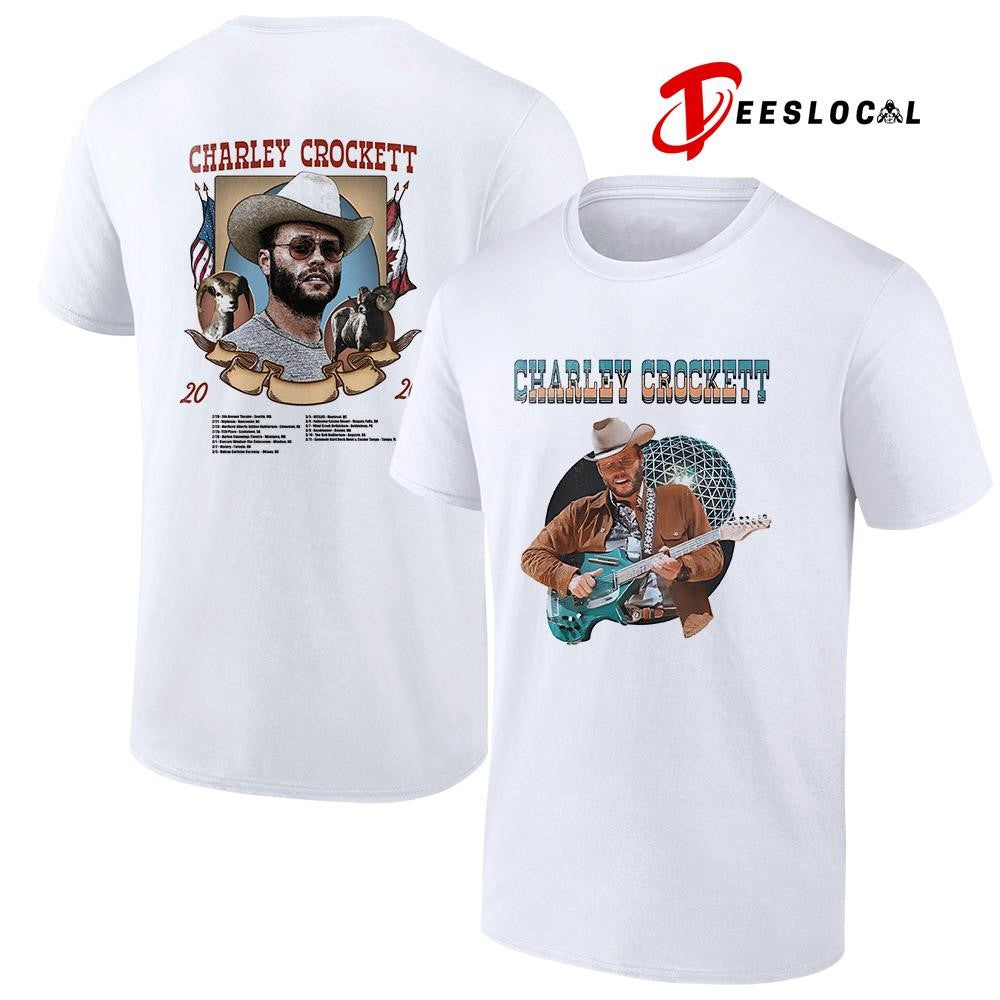 Charley Crockett North American 2026 tour Dollar a day graphic signature shirt