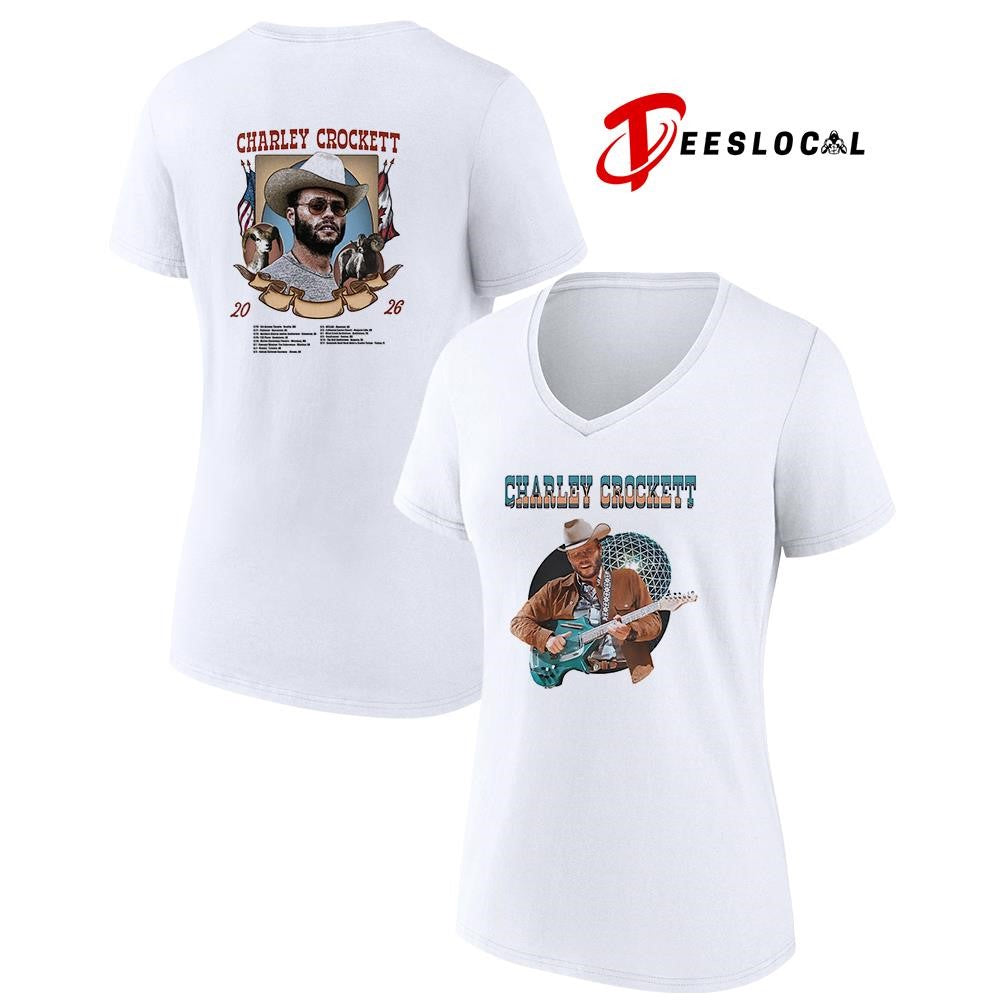 Charley Crockett North American 2026 tour Dollar a day graphic signature shirt