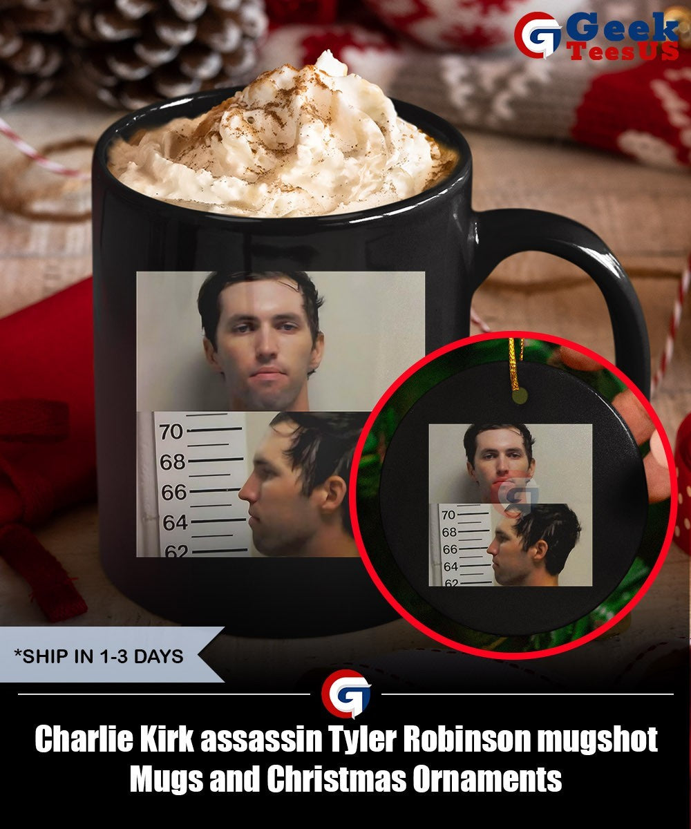 Charlie Kirk assassin Tyler Robinson mugshot shirt