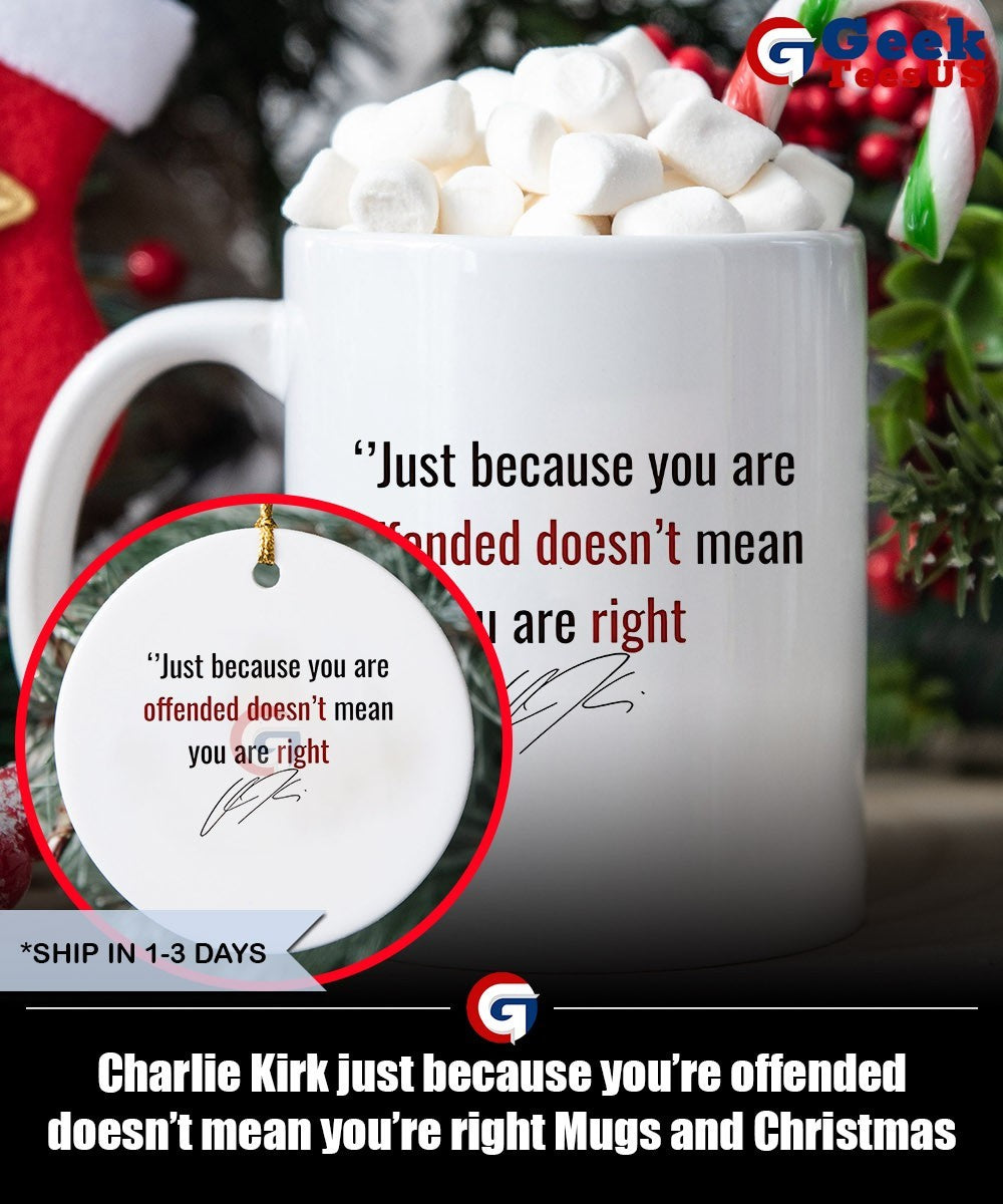 Charlie Kirk just because you’re offended doesn’t mean you’re right shirt