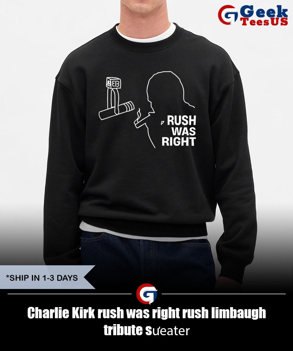 Charlie Kirk rush was right rush limbaugh tribute shirt