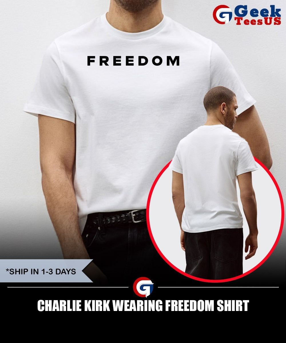 Charlie Kirk wearing freedom shirt