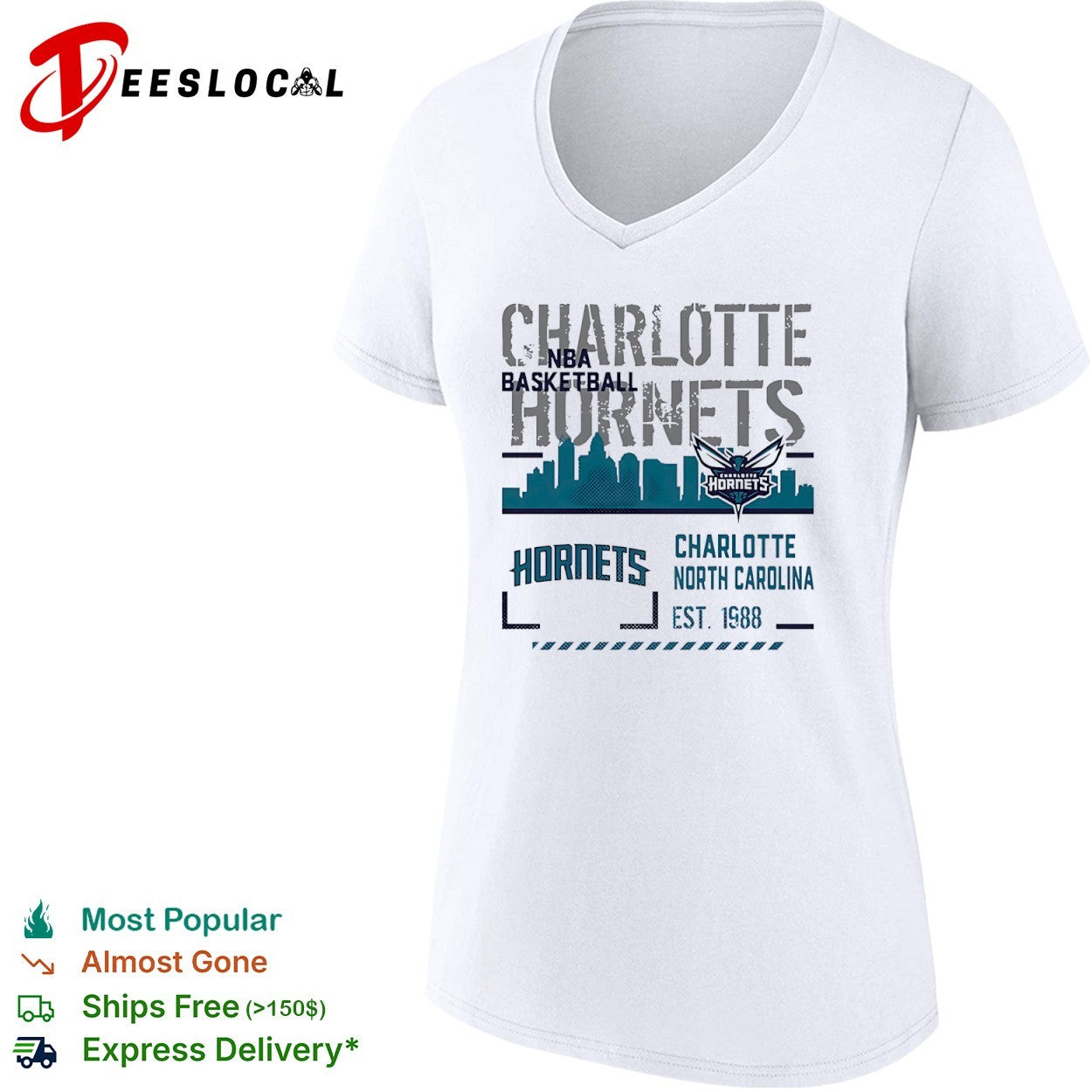 Charlotte Hornets NBA Basketball Est 1988 North Carolina shirt