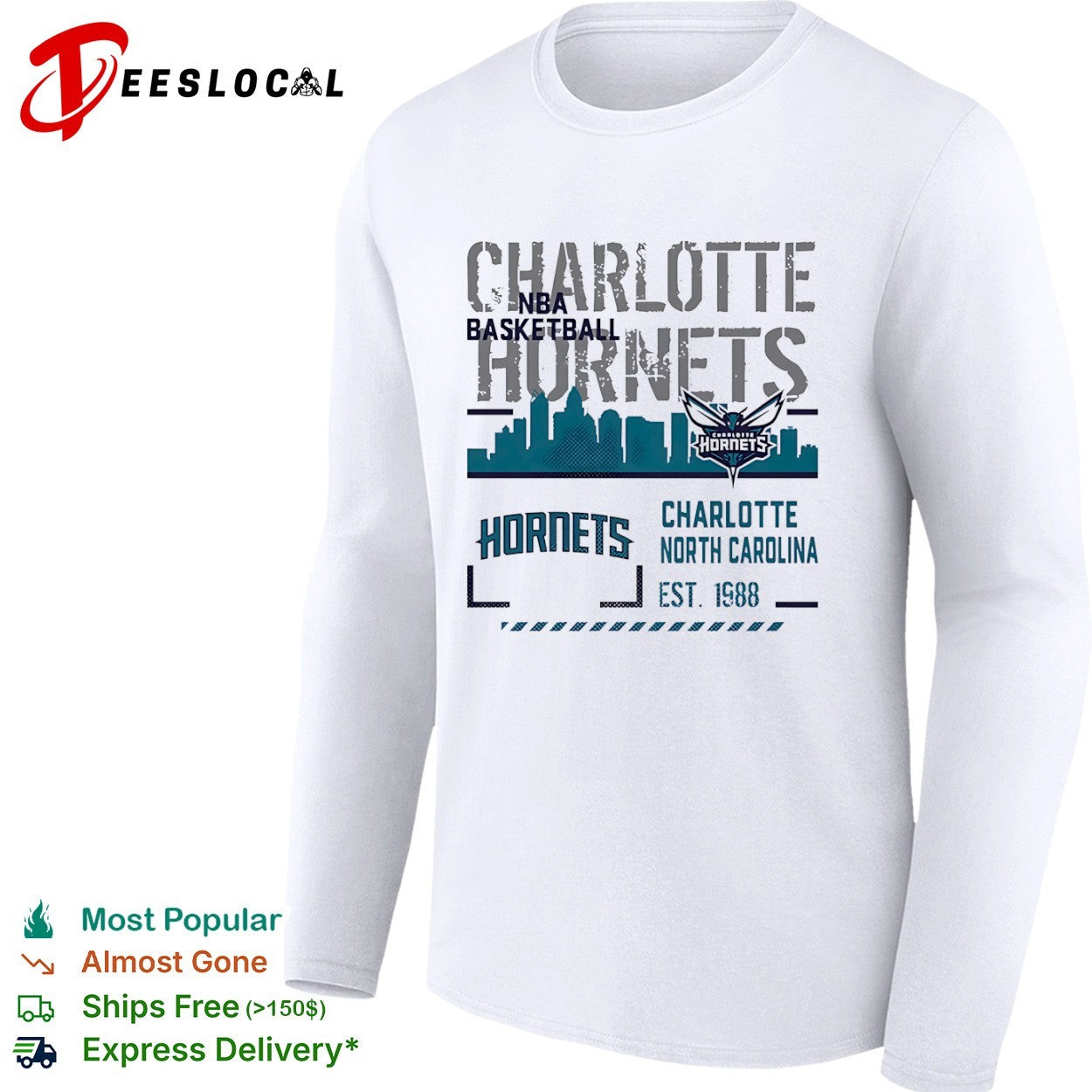 Charlotte Hornets NBA Basketball Est 1988 North Carolina shirt