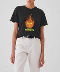 Charlotte Hornets flaming pumpkin Halloween 2025 shirt