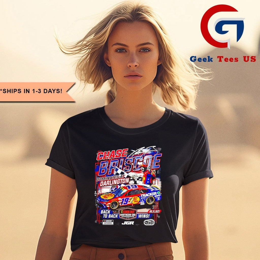 Chase Briscoe 2025 Cook Out Southern 500 Race Winner graphic shirt