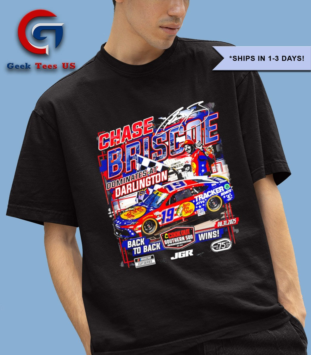 Chase Briscoe 2025 Cook Out Southern 500 Race Winner graphic shirt