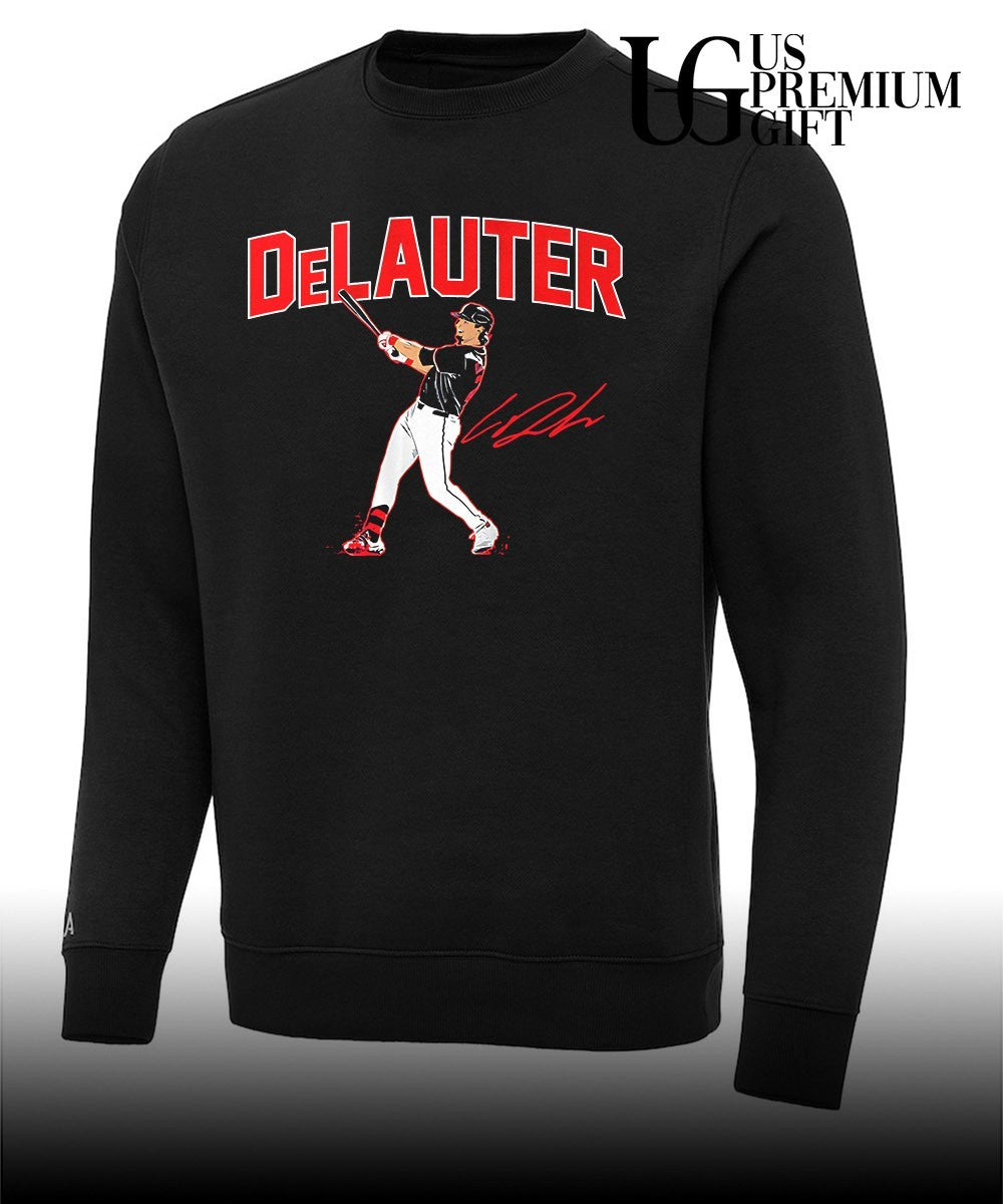 Chase DeLauter Cleveland Guardians baseball slugger swing signature shirt