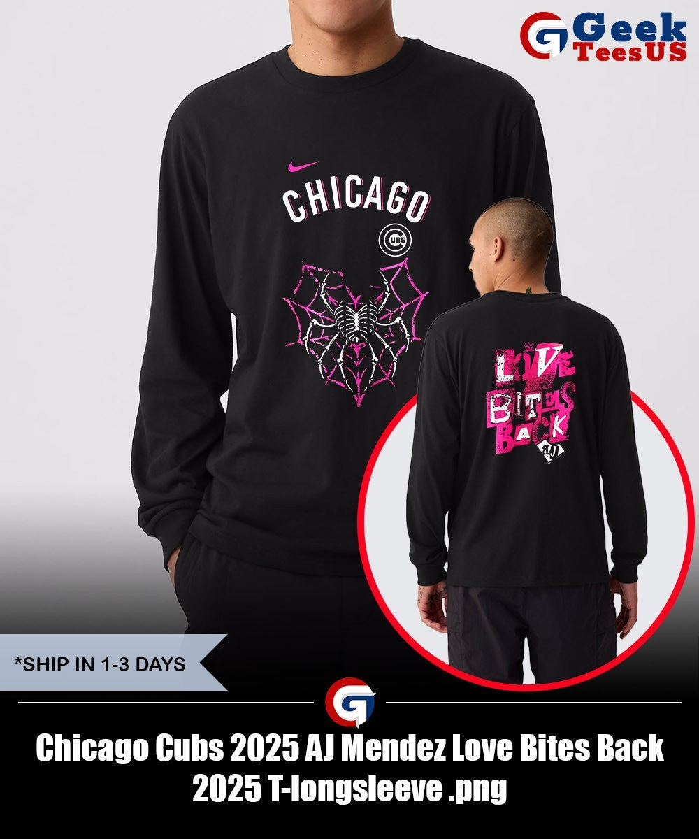 Chicago Cubs 2025 AJ Mendez Love Bites Back 2025 T-shirt