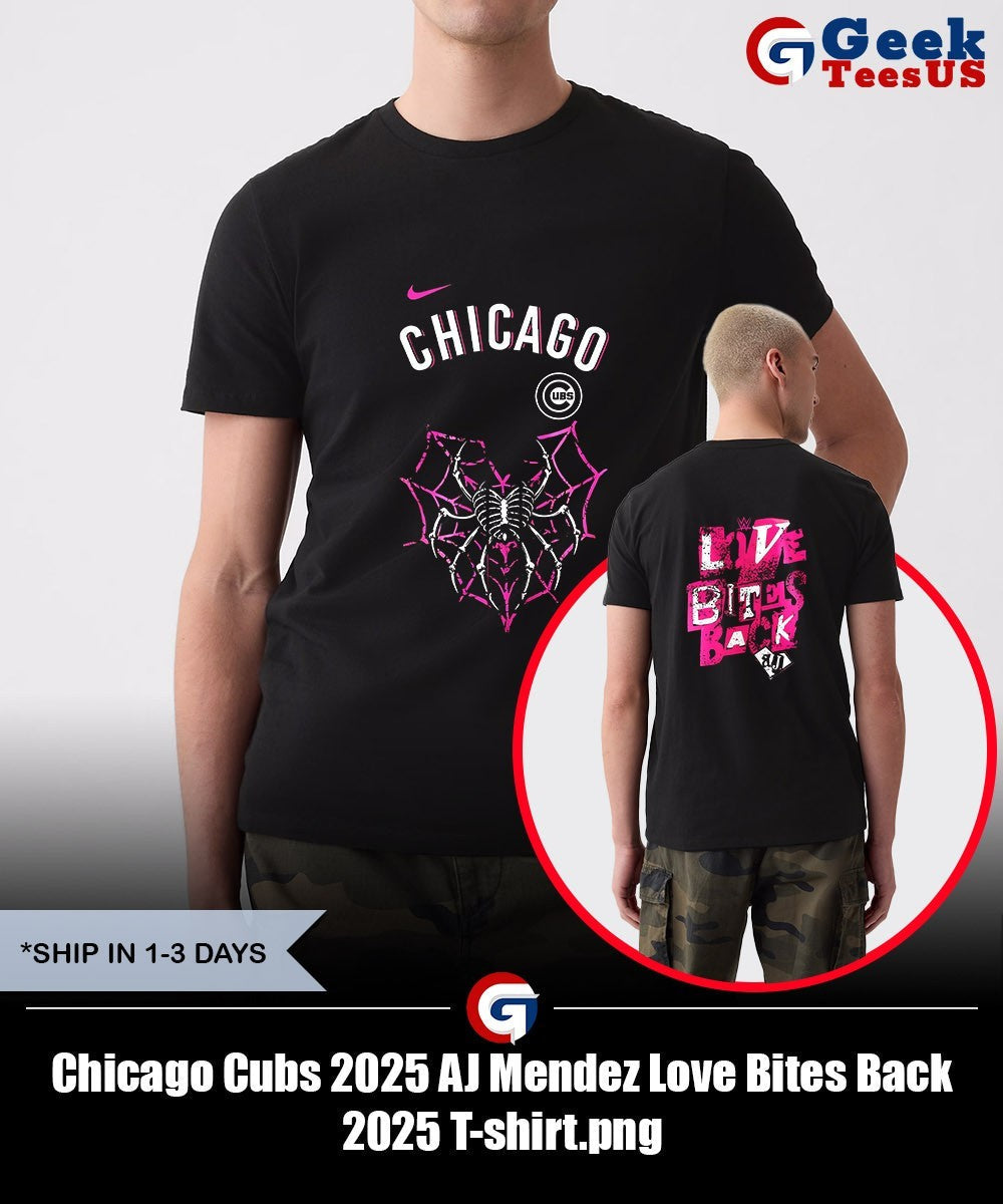 Chicago Cubs 2025 AJ Mendez Love Bites Back 2025 T-shirt