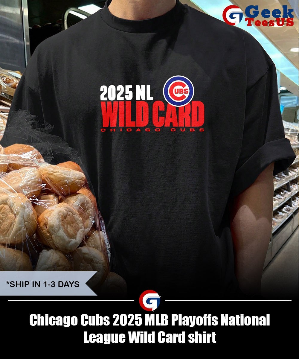 Chicago Cubs 2025 MLB Playoffs National League Wild Card shirt