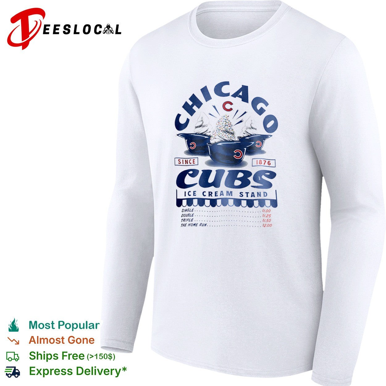 Chicago Cubs Since 1876 Ice Cream Stand shirt