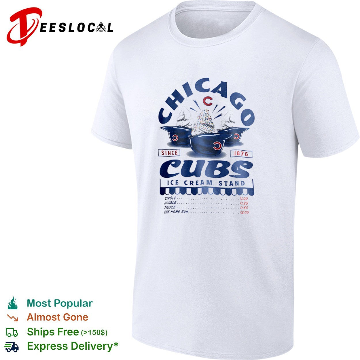 Chicago Cubs Since 1876 Ice Cream Stand shirt