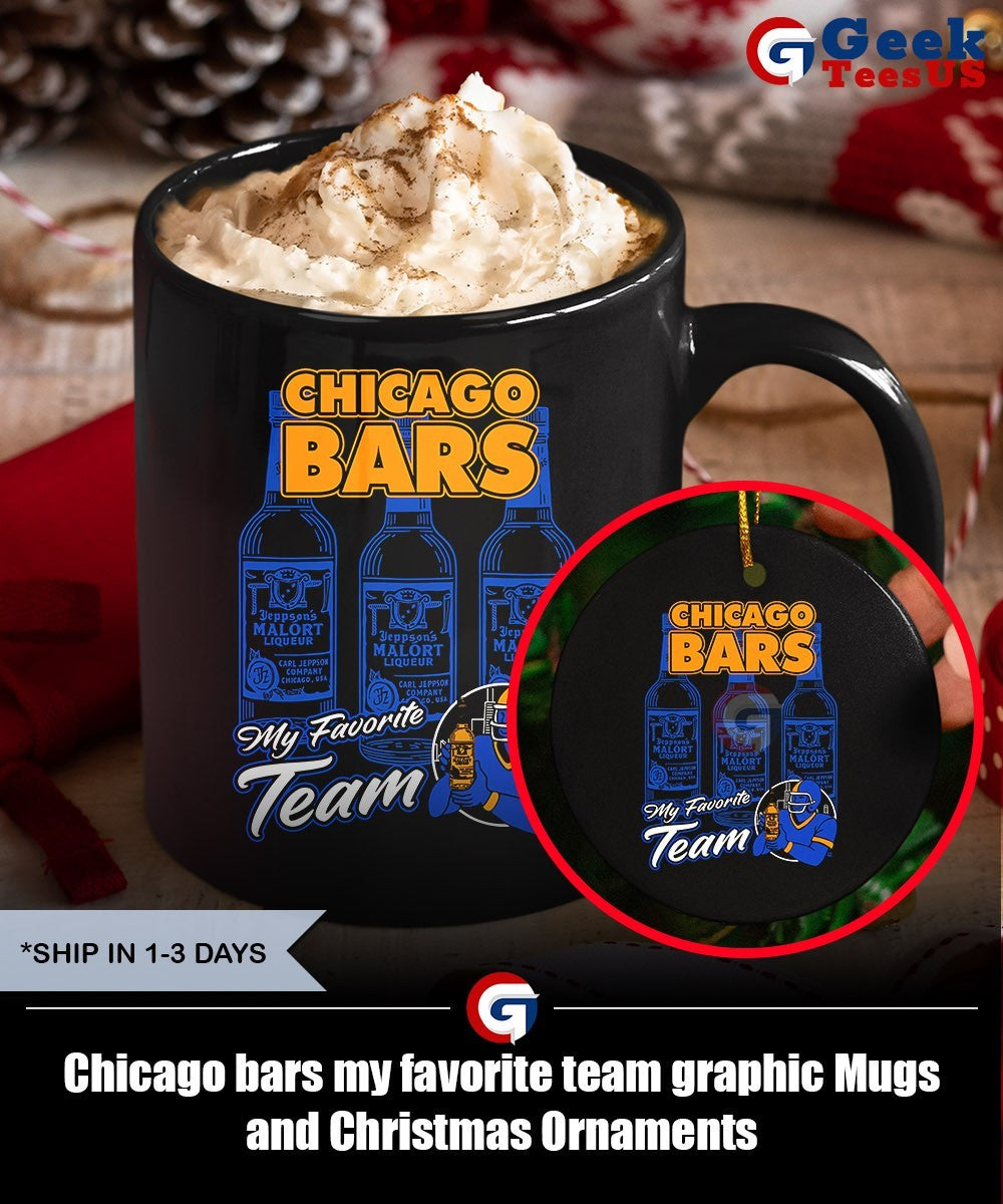 Chicago bars my favorite team graphic shirt