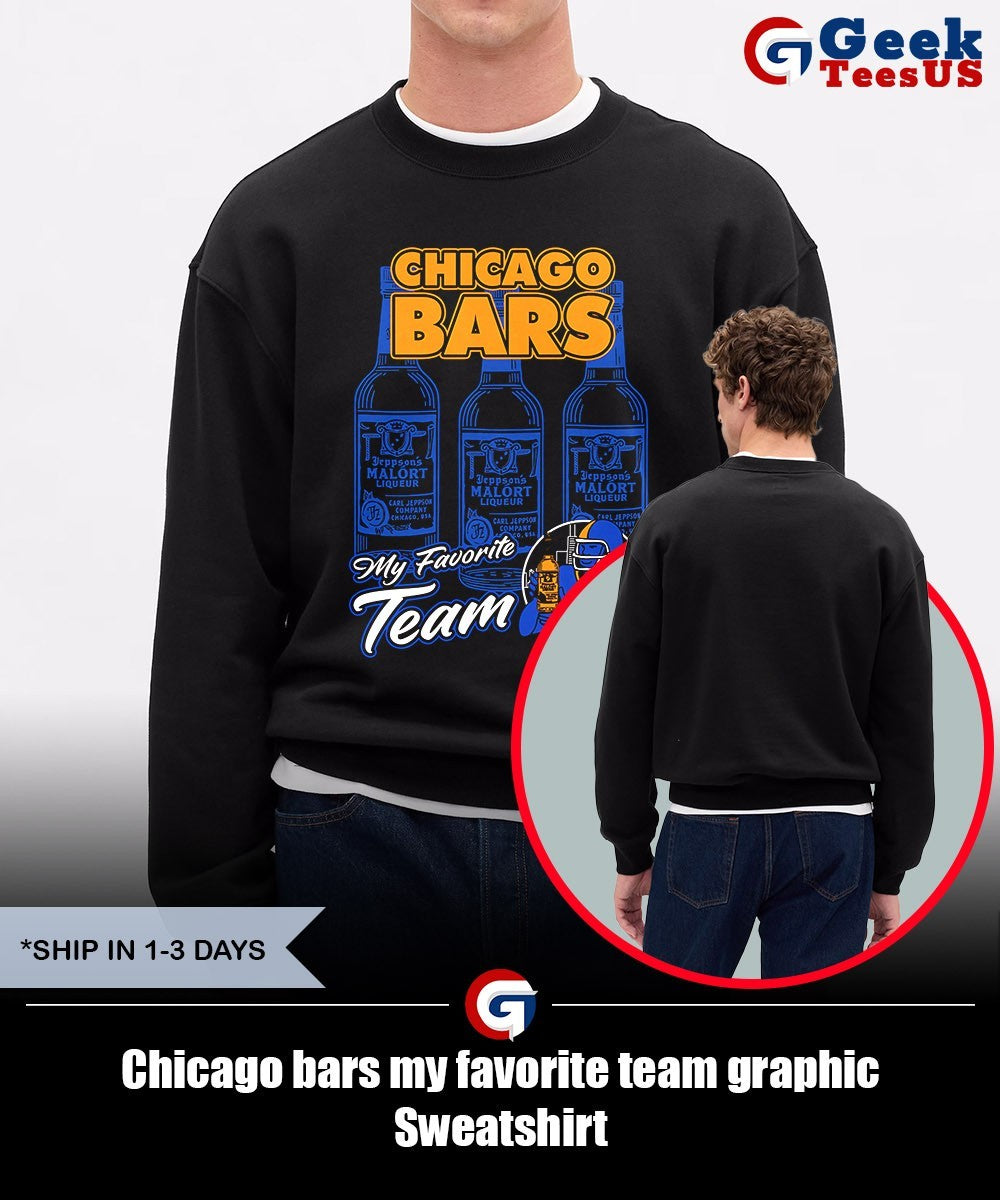 Chicago bars my favorite team graphic shirt