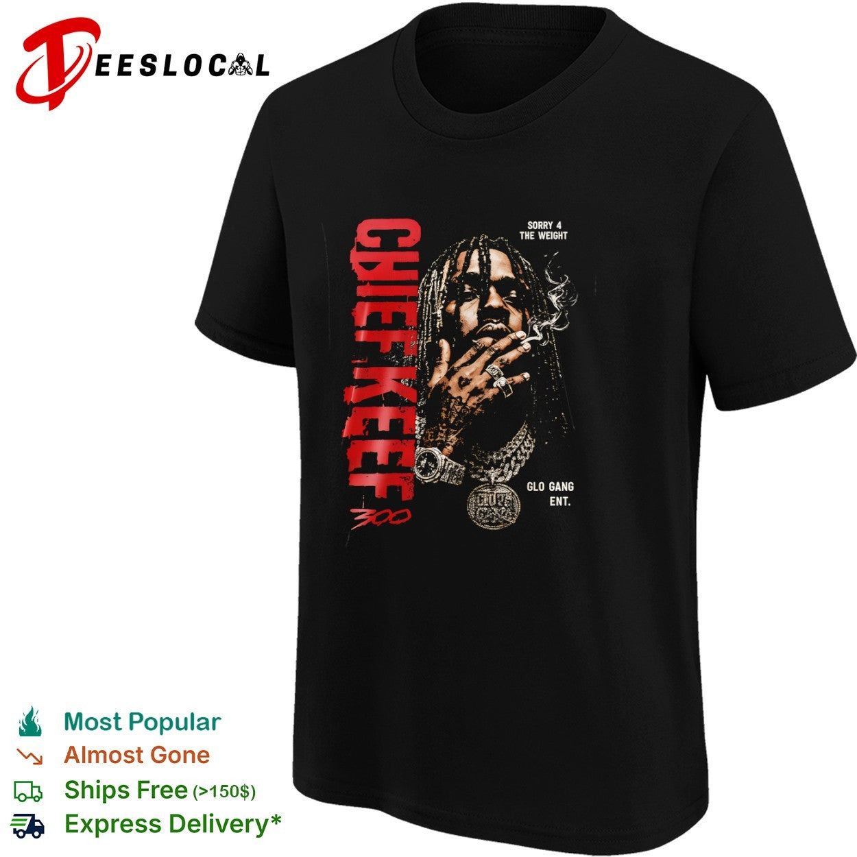 Chief Keef Sorry 4 the Weight 300 Glo Gang Ent shirt