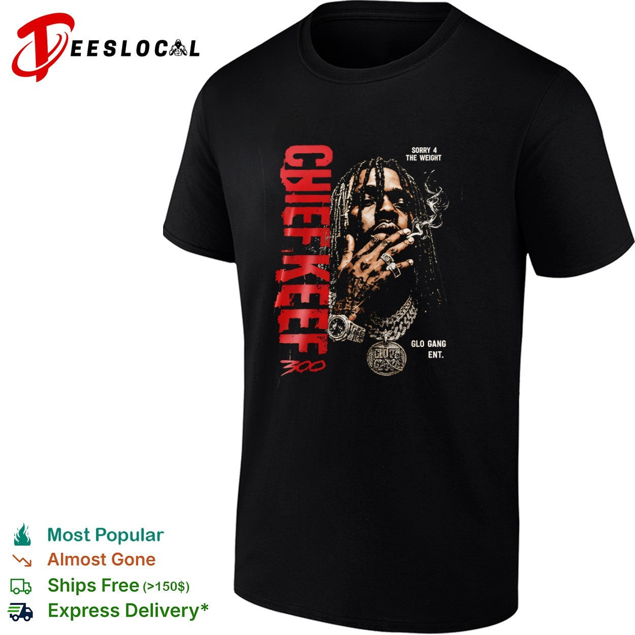 Chief Keef Sorry 4 the Weight 300 Glo Gang Ent shirt