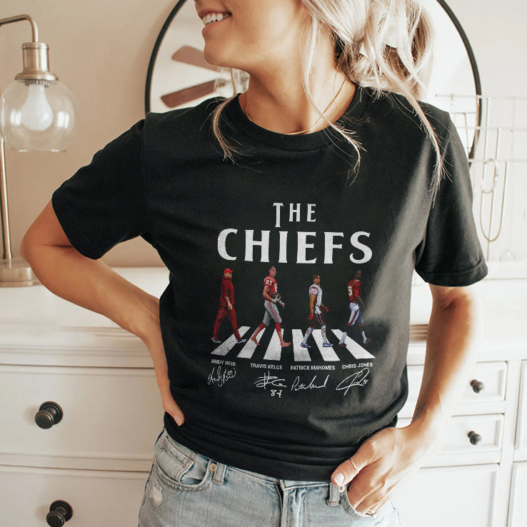 Chiefs Walking Abbey Road Andy Reid Travis Kelce Patrick Mahomes Chris Jones Shirt