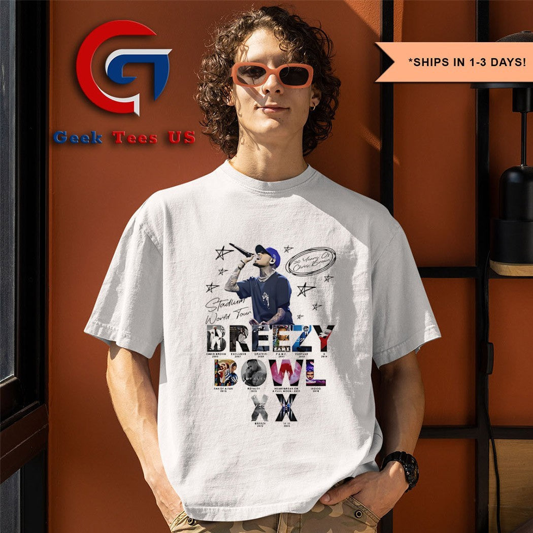 Chris Brown Breezy Bowl XX Tour 2025 shirt