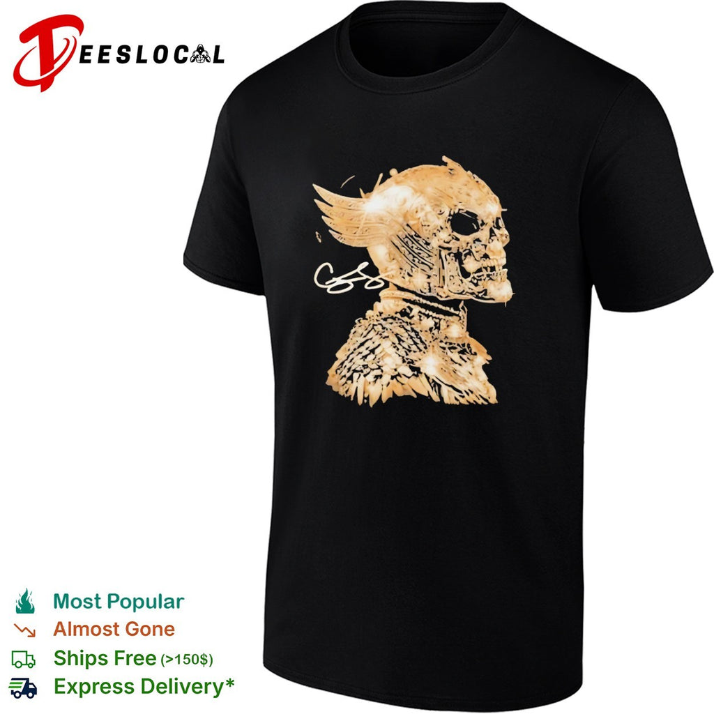 Chris Brown Gold Skull Signature Breezy shirt
