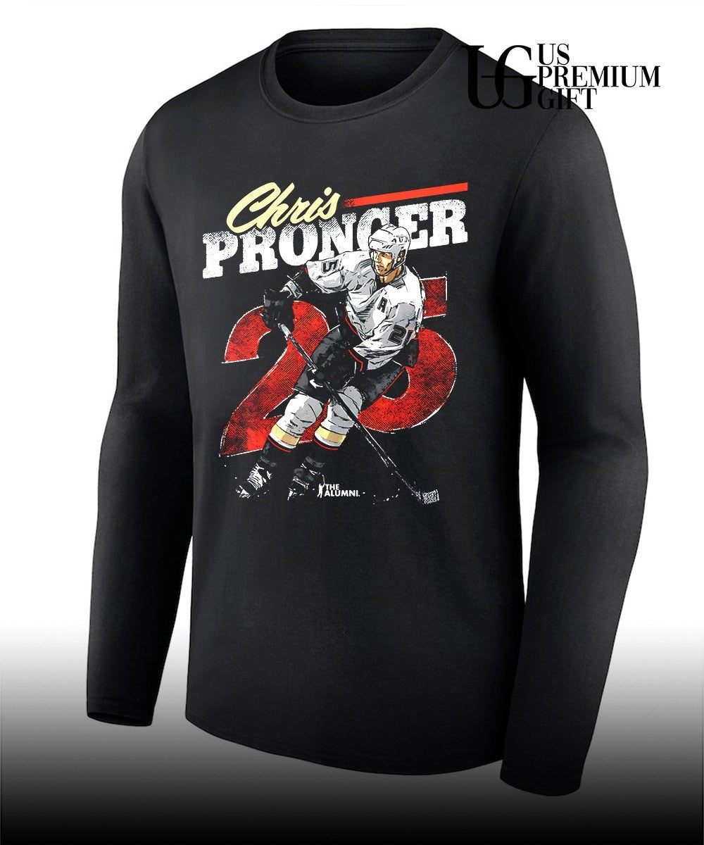Chris Pronger 25 player Anaheim Ducks hockey signature shirt