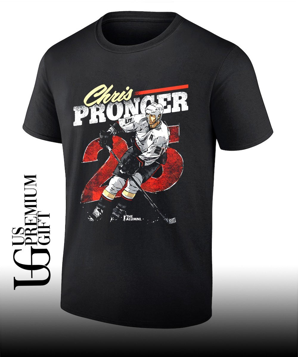 Chris Pronger 25 player Anaheim Ducks hockey signature shirt