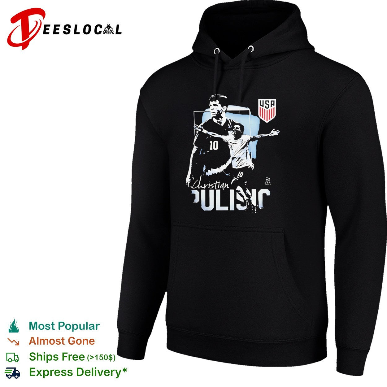 Christian Pulisic USA Soccer 10 shirt