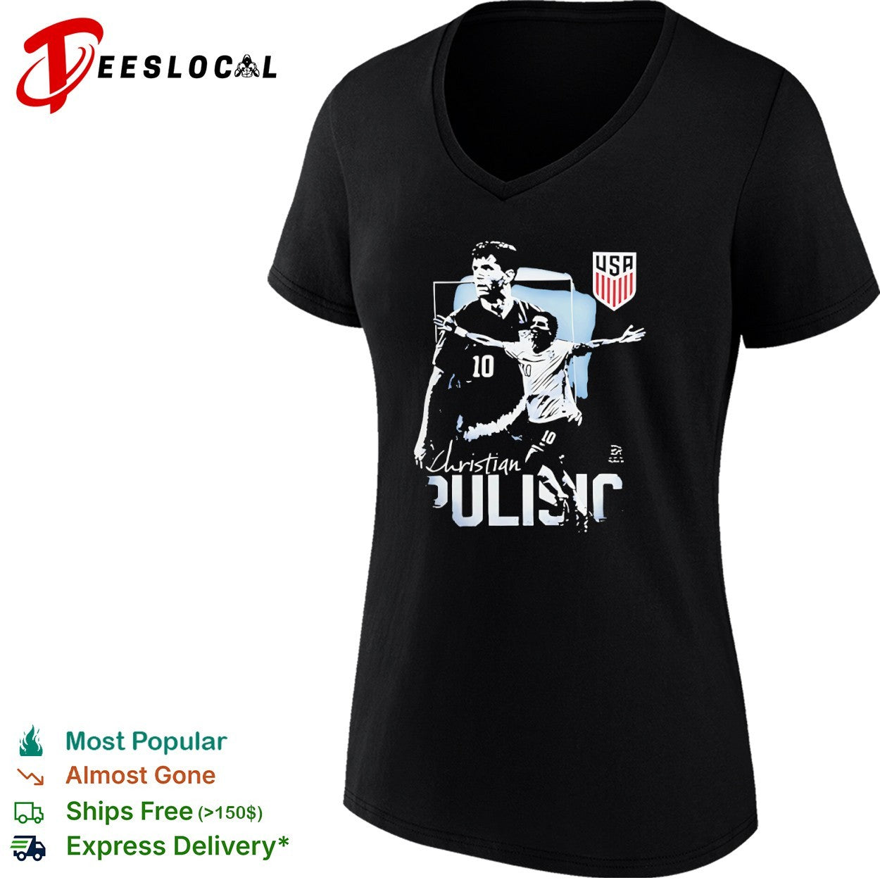 Christian Pulisic USA Soccer 10 shirt