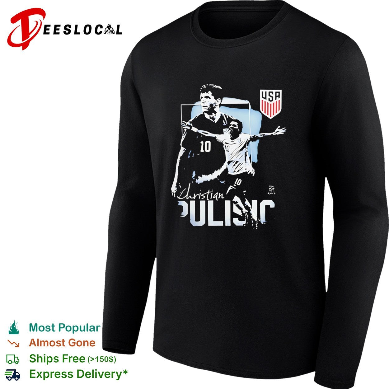 Christian Pulisic USA Soccer 10 shirt