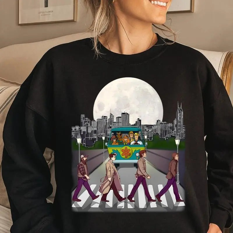 Christmas Sc0oby D0o Sweatshirt, Funny Christmas Cartoon Shirt, Mvie Characters Shirt, Xmas Gift Hoodie | HappyPodTees.com
