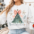 Christmas Tree Sweatshirt, Cozy Holiday Apparel, Unisex Crewneck for Winter, Gift for Him or Her, Festive Seasonal Wear Cotton Womenswear