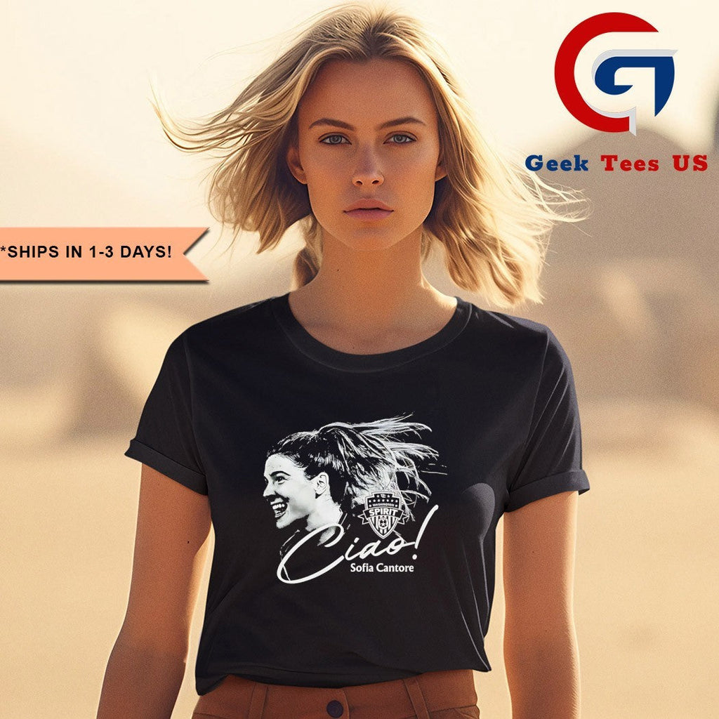 Ciao Sofia Cantore Washington Spirit Soccer player signature shirt