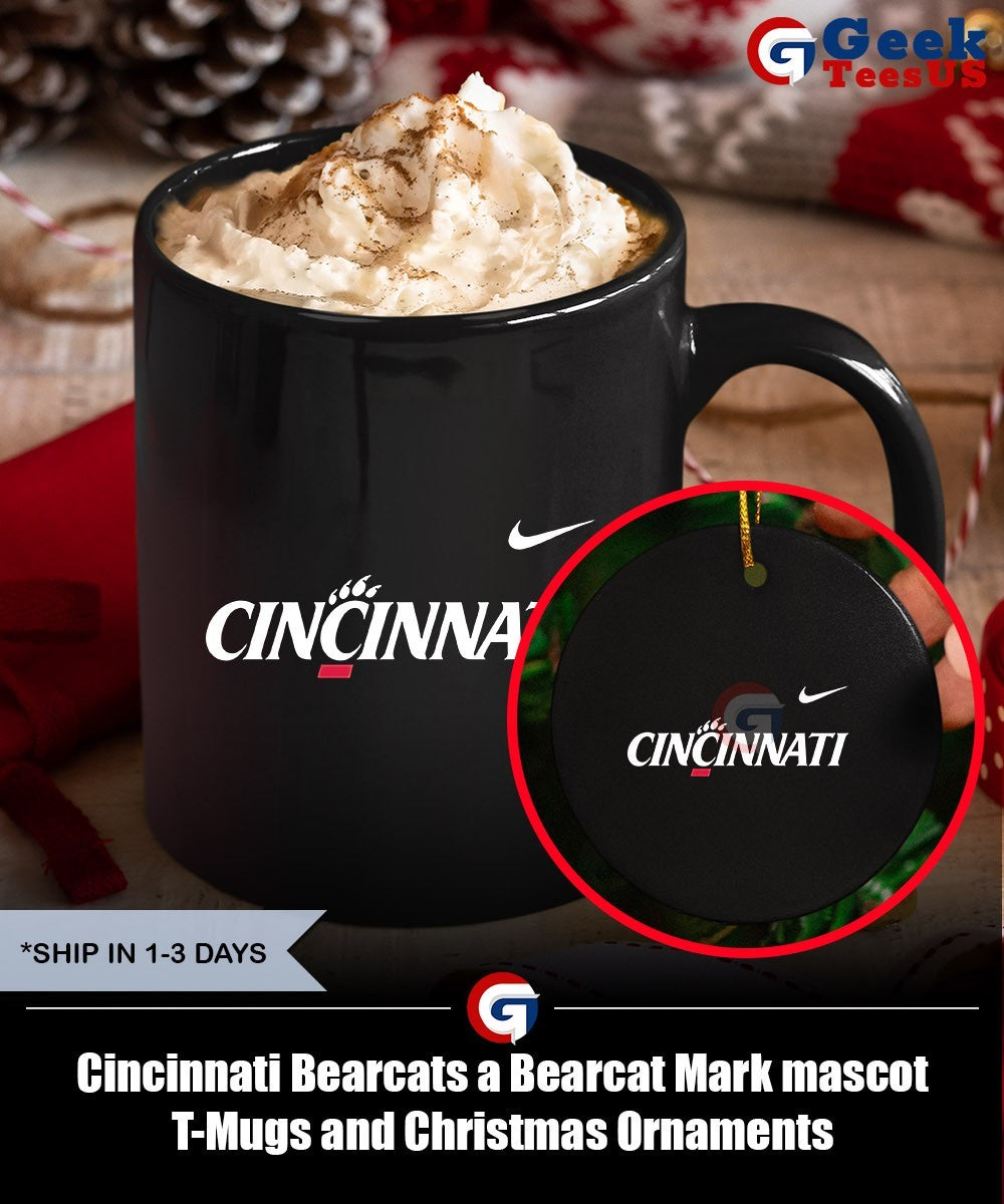 Cincinnati Bearcats a Bearcat Mark mascot T-shirt